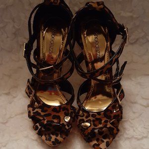 "Devanie" Animal Print Strappy Heels